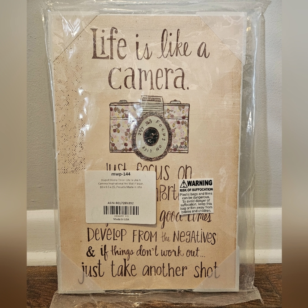Wall Art, "Life is like a camera."